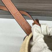 Uubags Loewe x Paula's Ibiza Beehive Basket Bucket Bag In Raffia 22x12x22cm - 4