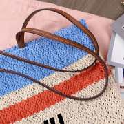 Uubags Miu Miu Large Logo Tote Bag In Blue/ Orange 40x34x16cm - 6