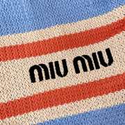 Uubags Miu Miu Large Logo Tote Bag In Blue/ Orange 40x34x16cm - 4