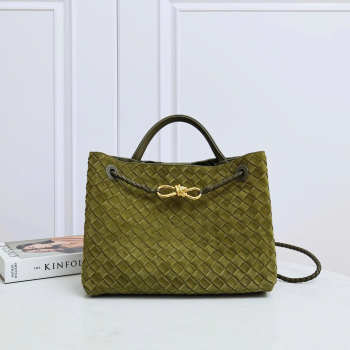 Uubags Bottega Veneta Andiamo Medium Bag In Military Green 32x24x12cm