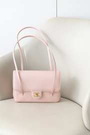 Uubags Chanel Medium Bowling Bag Grained Shiny Calfskin & Gold-Tone Metal In Light Pink 15x22x7cm - 1