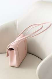 Uubags Chanel Medium Bowling Bag Grained Shiny Calfskin & Gold-Tone Metal In Light Pink 15x22x7cm - 2
