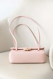 Uubags Chanel Medium Bowling Bag Grained Shiny Calfskin & Gold-Tone Metal In Light Pink 15x22x7cm - 3