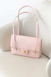 Uubags Chanel Medium Bowling Bag Grained Shiny Calfskin & Gold-Tone Metal In Light Pink 15x22x7cm - 4