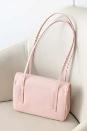 Uubags Chanel Medium Bowling Bag Grained Shiny Calfskin & Gold-Tone Metal In Light Pink 15x22x7cm - 5