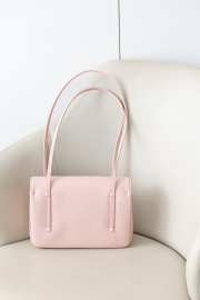 Uubags Chanel Medium Bowling Bag Grained Shiny Calfskin & Gold-Tone Metal In Light Pink 15x22x7cm - 6