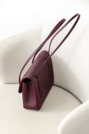Uubags Chanel Medium Bowling Bag Grained Shiny Calfskin & Gold-Tone Metal In Burgundy 15x22x7cm - 5