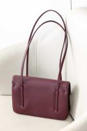 Uubags Chanel Medium Bowling Bag Grained Shiny Calfskin & Gold-Tone Metal In Burgundy 15x22x7cm - 4