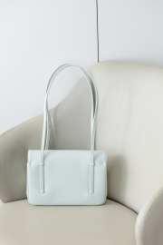 Uubags Chanel Medium Bowling Bag Grained Shiny Calfskin & Gold-Tone Metal In Light Blue 15x22x7cm - 6