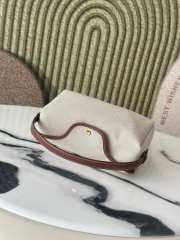 Uubags Loro Piana Travel Pouch Cotton, Linen In Natural/Caramel Sugar/Sun Gold 22x15x7.5cm - 4