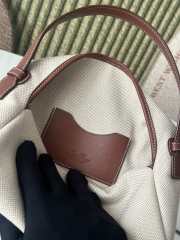 Uubags Loro Piana Travel Pouch Cotton, Linen In Natural/Caramel Sugar/Sun Gold 22x15x7.5cm - 3