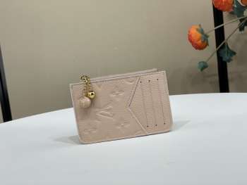Uubags Louis Vuitton M28985 Romy Card Holder In Hazelnut Brown 12x8x0.8cm
