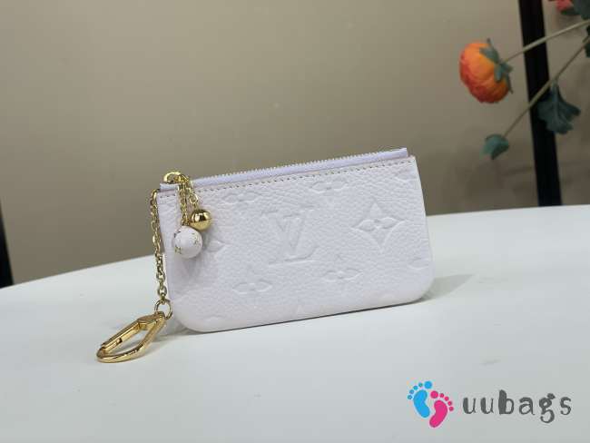 Uubags Louis Vuitton M28992 Key Pouch Wallet Sweet Lavender Purple Cowhide 12x7x1.5cm - 1