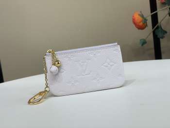 Uubags Louis Vuitton M28992 Key Pouch Wallet Sweet Lavender Purple Cowhide 12x7x1.5cm