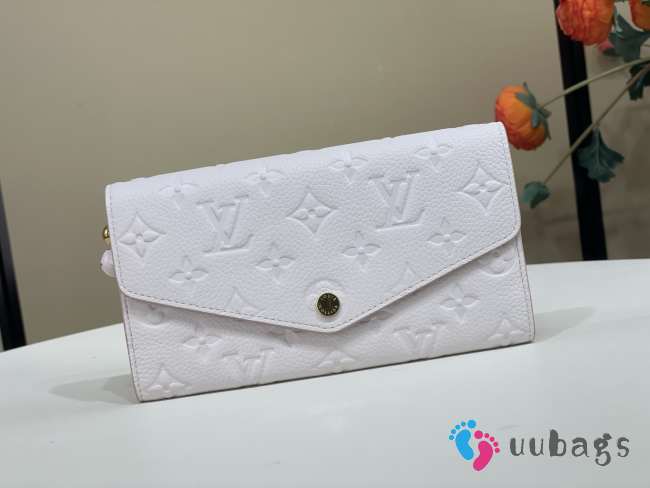 Uubags Louis Vuitton M29465 Sarah Wallet In Sweet Lavender Cowhide Leather 19x10.5x2cm - 1