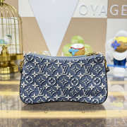 Uubags Louis Vuitton M29895 Pochette Liv Monogram Emblème Bleu 24.5x13.5x6.5cm - 4