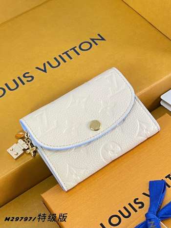 Uubags Louis Vuitton M29797 Portemonnaie Rosalie Wallet In Poplar, Blue Iris Cowhide Leather 11x8x2.5cm