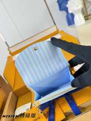 Uubags Louis Vuitton M29797 Portemonnaie Rosalie Wallet In Poplar, Blue Iris Cowhide Leather 11x8x2.5cm - 3