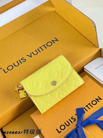 Uubags Louis Vuitton M29803 Rosalie Coin Wallet Sunflower Yellow/Poplar Color Cowhide Leather 11x8x2.5cm