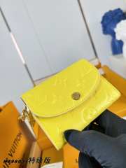Uubags Louis Vuitton M29803 Rosalie Coin Wallet Sunflower Yellow/Poplar Color Cowhide Leather 11x8x2.5cm - 2