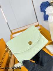 Uubags Louis Vuitton M29805 Rosalie Coin Wallet Minty Green/Lily White Color Cowhide Leather 11x8x2.5cm - 1