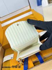 Uubags Louis Vuitton M29805 Rosalie Coin Wallet Minty Green/Lily White Color Cowhide Leather 11x8x2.5cm - 4