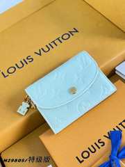 Uubags Louis Vuitton M29805 Rosalie Coin Wallet Minty Green/Lily White Color Cowhide Leather 11x8x2.5cm - 5