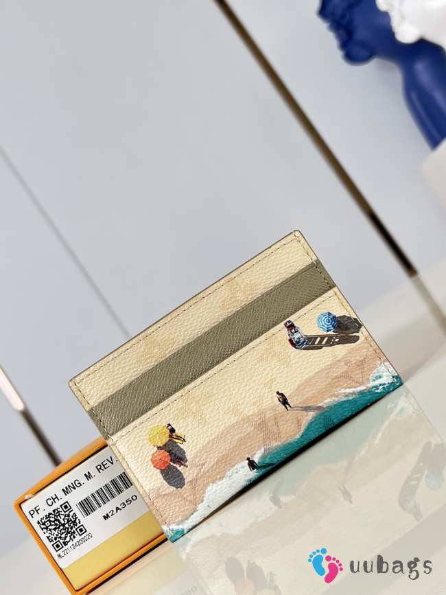 Uubags Louis Vuitton M2A350 Bosch Card Holder Beach Sand Color Monogram Canvas Material 11x7x1.5cm - 1