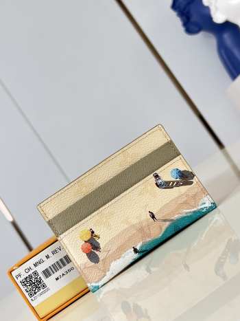 Uubags Louis Vuitton M2A350 Bosch Card Holder Beach Sand Color Monogram Canvas Material 11x7x1.5cm