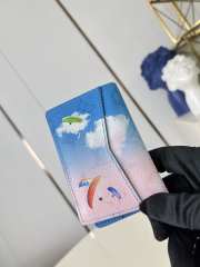 Uubags Louis Vuitton M28807 Passport Cover Paragliding Blue Monogram Coated Canvas 10x14x2.5cm - 6