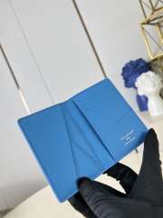 Uubags Louis Vuitton M28807 Passport Cover Paragliding Blue Monogram Coated Canvas 10x14x2.5cm - 3