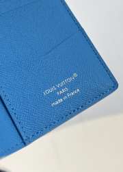 Uubags Louis Vuitton M28807 Passport Cover Paragliding Blue Monogram Coated Canvas 10x14x2.5cm - 2