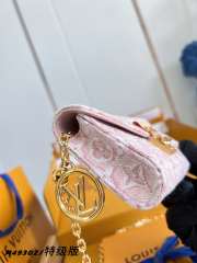 Uubags Louis Vuitton M4930Z Metis Belt With Small Pouch Light Pink Woven Fabric 8cm - 3