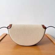 Uubags Celine Tan Smooth Calfskin Leather Neutral Canvas Besace Cuir Triomphe Crossbody Bag 23x13.5x6cm - 3