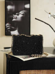 Uubags Chanel Small Party Bag Sparkling Stones & Gold-colored Metal Black 10x20x7cm - 5