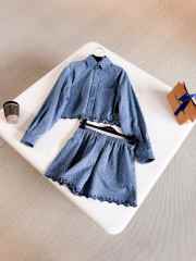 Uubags Louis Vuitton 1AKEDM Short Monogram Denim Shirt - 6