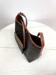 Uubags Celine Soft Shopper Bag In Triomphe Canvas and Calfskin Tan 32.5x24.5x14cm  - 2