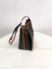 Uubags Celine Soft Shopper Bag In Triomphe Canvas and Calfskin Tan 32.5x24.5x14cm  - 4