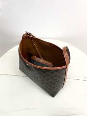 Uubags Celine Soft Shopper Bag In Triomphe Canvas and Calfskin Tan 32.5x24.5x14cm  - 3