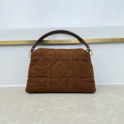 Uubags Dior Adiorable Top Handle Mini Bag Marron Bobby Macrocannage Suede Goatskin 22.5x13x9cm - 2