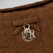Uubags Dior Adiorable Top Handle Mini Bag Marron Bobby Macrocannage Suede Goatskin 22.5x13x9cm - 6