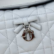 Uubags Dior Adiorable Top Handle Mini Bag Ice Blue Macrocannage Lambskin 22.5x13x9cm - 2