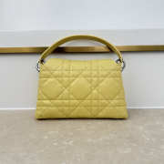 Uubags Dior Adiorable Top Handle Mini Bag Yellow Macrocannage Lambskin 22.5x13x9cm - 6