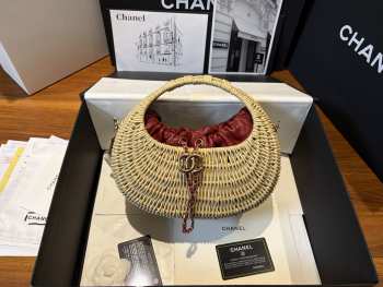 Uubags Chanel Cruise 2026/27 Woven Basket Bag In Natural Color 25.5x23x14.5cm