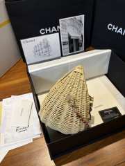 Uubags Chanel Cruise 2026/27 Woven Basket Bag In Natural Color 25.5x23x14.5cm - 6