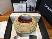 Uubags Chanel Cruise 2026/27 Woven Basket Bag In Natural Color 25.5x23x14.5cm - 4