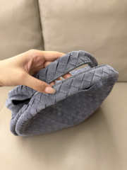 Uubags Bottega Veneta medium Campana bag in intrecciato suede with denim effect cloudy indigo 33x20x16.5cm - 5