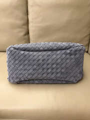 Uubags Bottega Veneta medium Campana bag in intrecciato suede with denim effect cloudy indigo 33x20x16.5cm - 4