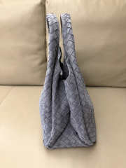 Uubags Bottega Veneta medium Campana bag in intrecciato suede with denim effect cloudy indigo 33x20x16.5cm - 3