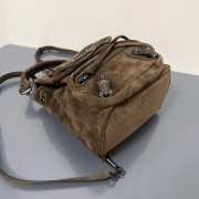 Uubags Balenciaga Le City backpack mini in light espresso waxed suede calfskin, brass hardware 23x22x11cm - 5